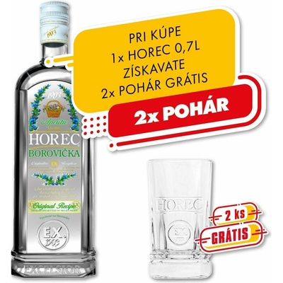 Horec Borovička 40% 0,7 l (čistá fľaša)