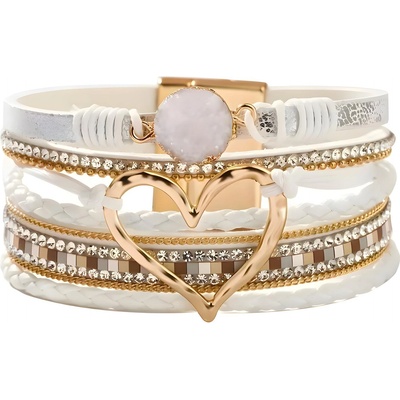 HARAHU Гривна AG-38812 Heart - Бяла / Златна KP38812 (AG-38812)