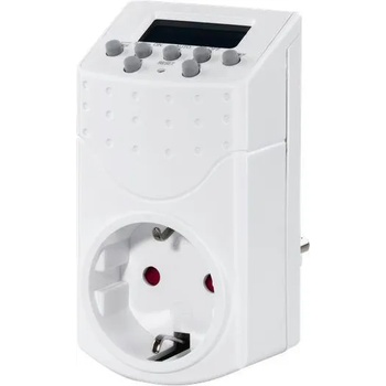 Hama Цифров седмичен таймер Hama Mini, Точност до минутата, 20 програми, Бял (223306)