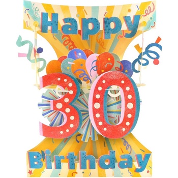 Santoro 3D картичка Santoro Swing - Happy 30 Birthday (SC235)