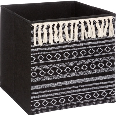 5five Simply Smart úložný box Tassel 31 x 31 x 31 cm čierna