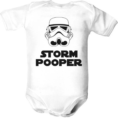 dětské body organic s potiskem Storm Pooper dětské Bílá