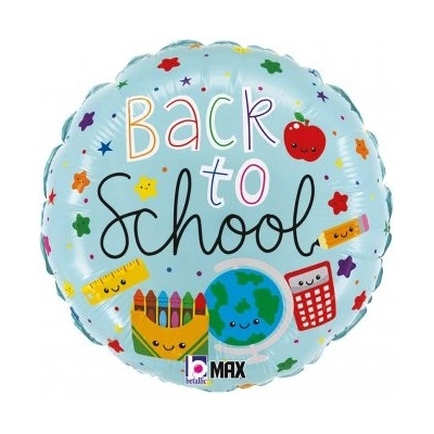 GRABO fóliový balónek Kruh Back to school 18" 46cm nafukovací