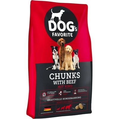 Dog´s Favorite Chunks with Beef 15 kg