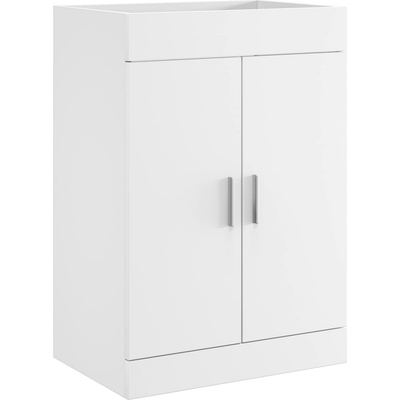 vidaXL Кабинет под мивка за баня Бяло 56 x 37, 5 x 81 см (890680)