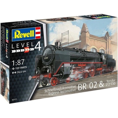 Revell Express locomotive BR 02 & Tender 22T30 Plastic ModelKit lokomotiva 02171 1:87