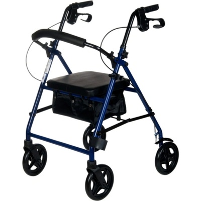 Rehafund Rf-610/m chodítko 4-kolesové pre seniorov modré