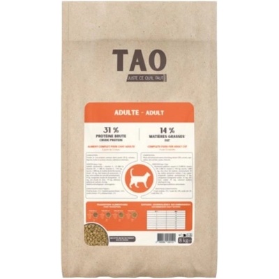Nutrivet TAO Cat Adult Chicken - пълноценна суха храна, специално разработена за пораснали котки на възраст от 1 до 7 години, пилешко месо - Франция