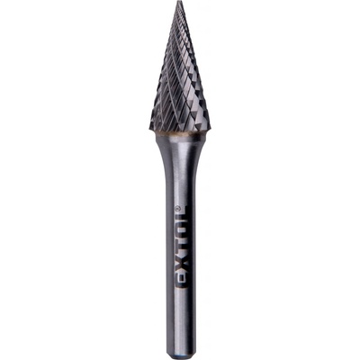 Extol Fréza karbidová kuželová M 12x25x6 sek střední (double-cut)