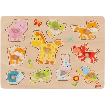 Image 1 of Goki - Puzzle Puzzle Drevená vkládačka Mláďatá - 1 - 39 piese
