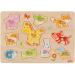 Goki - Puzzle Puzzle Drevená vkládačka Mláďatá - 1 - 39 piese