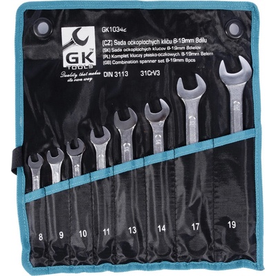 GK Tools sada očkoplochých klíčů, chrom 8 dílů 6-22 mm GK10342