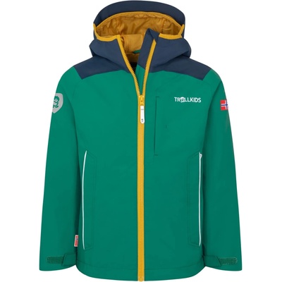 TROLLKIDS Детско водоустойчиво яке Trollkids Kids Bergen Jacket Waterproof jacket - Jungle Green / Navy - размер 128 (EU) (703-2396-1617)