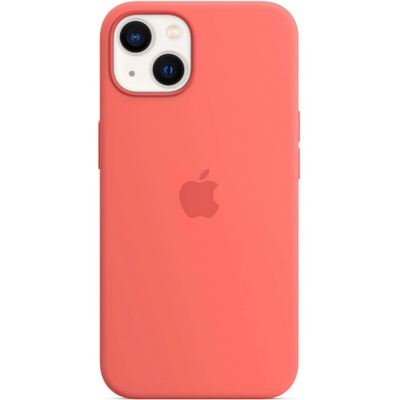 Apple Оригинален гръб Apple Silicone Magsafe Cover за iPhone 13 - Pink Pomelo, MM253ZM/A