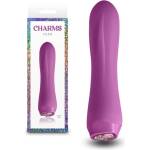  Мини вибратор с кристал в основата, 13, 4см. - Charms Fern Ruby (NSTOYS1095)