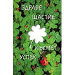  Поздравителен магнит - ЗДРАВЕ ЩАСТИЕ КЪСМЕТ УСПЕХ