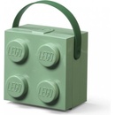 LEGO® box s rukoväťou army zelená