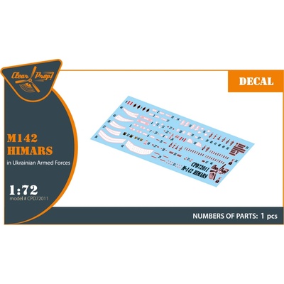 Dragon Clear Prop M142 Himars in Ukrainian Armed Forces decal set for Foreart Meng kits 1:72
