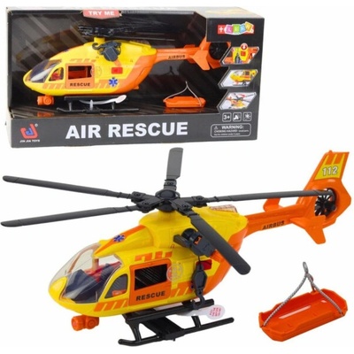LEAN Toys LeanToys Záchranná nosítka pro vrtulník s hákem světly a zvuky oranžově 1:12