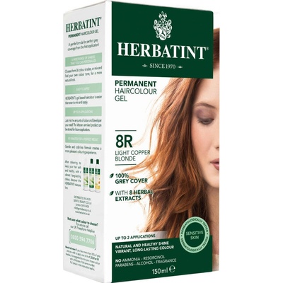 Herbatint permanentná farba na vlasy svetle medená blond 8R 150 ml