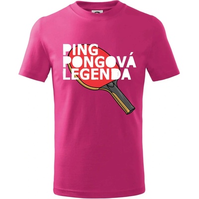 Ping Pongová legenda tričko dětské bavlněné malinová