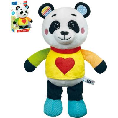 CLEMENTONI Baby medvedík panda maznáčik na batérie pre bábätko