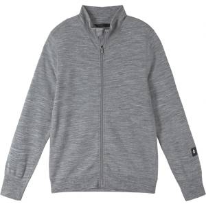Reima Детско вълнено яке Reima Kid's Mahin Merino jumper - Melange Grey - размер 164 (EU) (703-4694-0117)