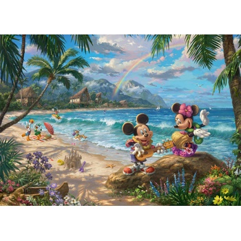 Image 1 of Schmidt Spiele - Puzzle Thomas Kinkade: Disney: Minnie and Mickey in Hawaii - 1 000 piese