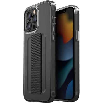 Uniq Heldro Case - хибриден удароустойчив кейс с лента за ръка за iPhone 13 Pro (черен)