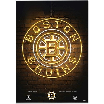 Mustang Plagát Boston Bruins NHL Neon 12" x 16"