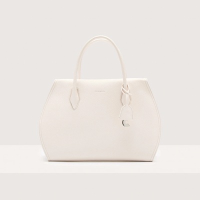 Coccinelle LORD LARGE kožená kabelka BLANCO SS25