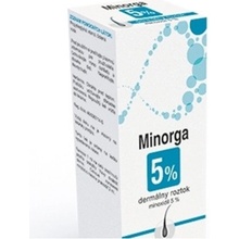 Minorga 5% dermálny roztok sol.der. 3 x 60 ml