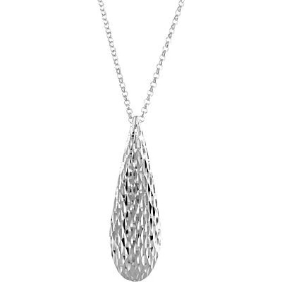 Infinity Silver Stříbrný náhrdelník kapka zdobená SN23186540+