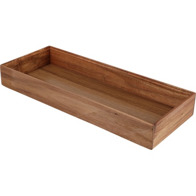 EH Excellent Houseware Dřevěný organizér HEDO do zásuvky, 37,5 x 15 x 5 cm hnědý