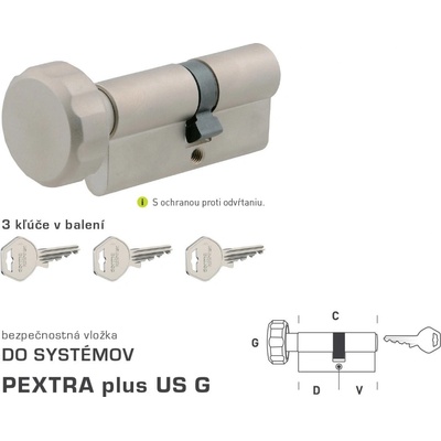 MP-KOVANIA DK - PEXTRA plus US G - s gombíkom NIM - nikel matný