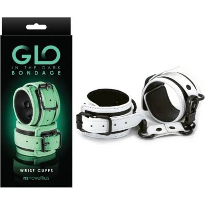 Маншети за китки, светещи в тъмното - GLO Bondage Wrist Cuff (NSTOYS0874)