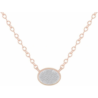 Eppi Oválny minimalistický náhrdelník s diamantmi N37936
