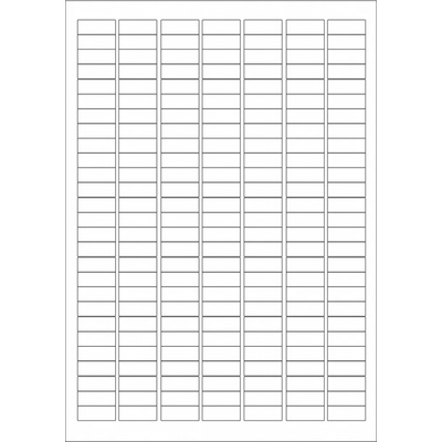 Print etikety 25.4x10mm biele