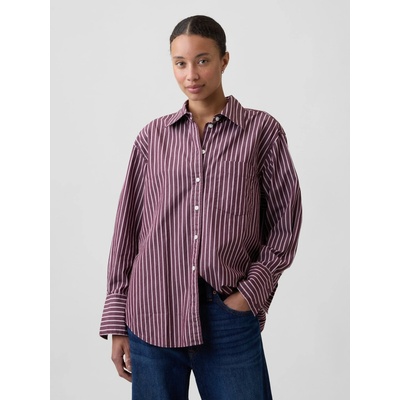 GAP Popelínová oversize košeľa Big Shirt Fialová