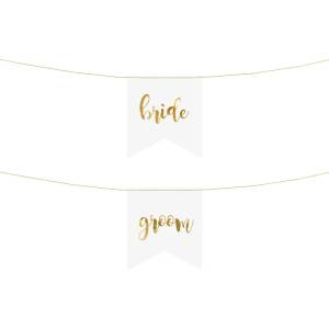 PartyDeco Декорация за стол - младоженец и булка