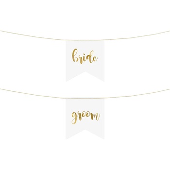 Image 1 of PartyDeco Декорация за стол - младоженец и булка