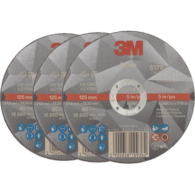 3M Silver Řezný kotouč 125 x 1,6 mm 7100139234 3 ks