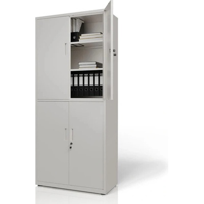 Juskys Kovová kancelářská skříň - bílá – Zbozi.Blesk.cz