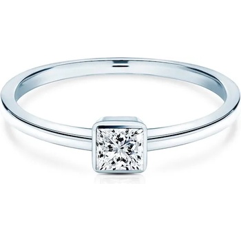 Image 1 of SAVICKI Годежен пръстен Pure: бяло злато, диамант с шлифовка