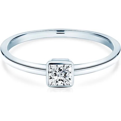 SAVICKI Годежен пръстен Pure: бяло злато, диамант с шлифовка