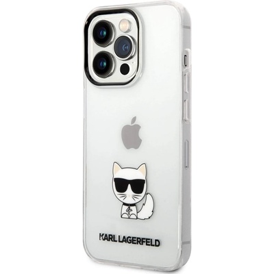 KARL LAGERFELD Choupette Logo Case - дизайнерски кейс с висока защита за iPhone 14 Pro (прозрачен)
