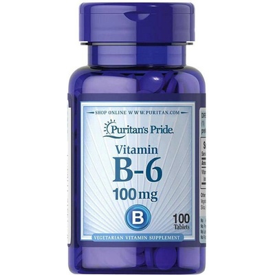 Puritan's Pride Vitamin B-6 100 mg 100 Tablets