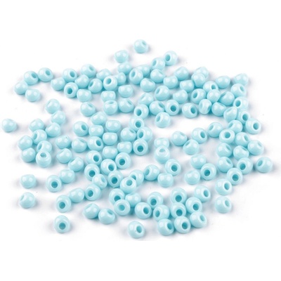 Stoklasa Plastové korálky kapky, imitace rokajlu 4,7x5,3 mm Balení: 10 g, Varianta: 6 modrá pomněnková 6 modrá pomněnková