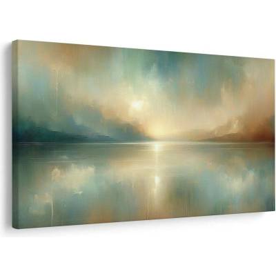 Obraz klidné jezero při západu slunce - 90x60
