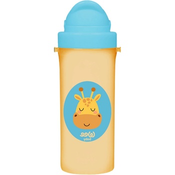 Wee Baby Чаша със сламка Wee Baby - Friends, 300 ml, жираф, оранжева (395)